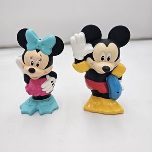 2014 Disney Mickey & Minnie Mouse Mattel Rubber Bath Toys